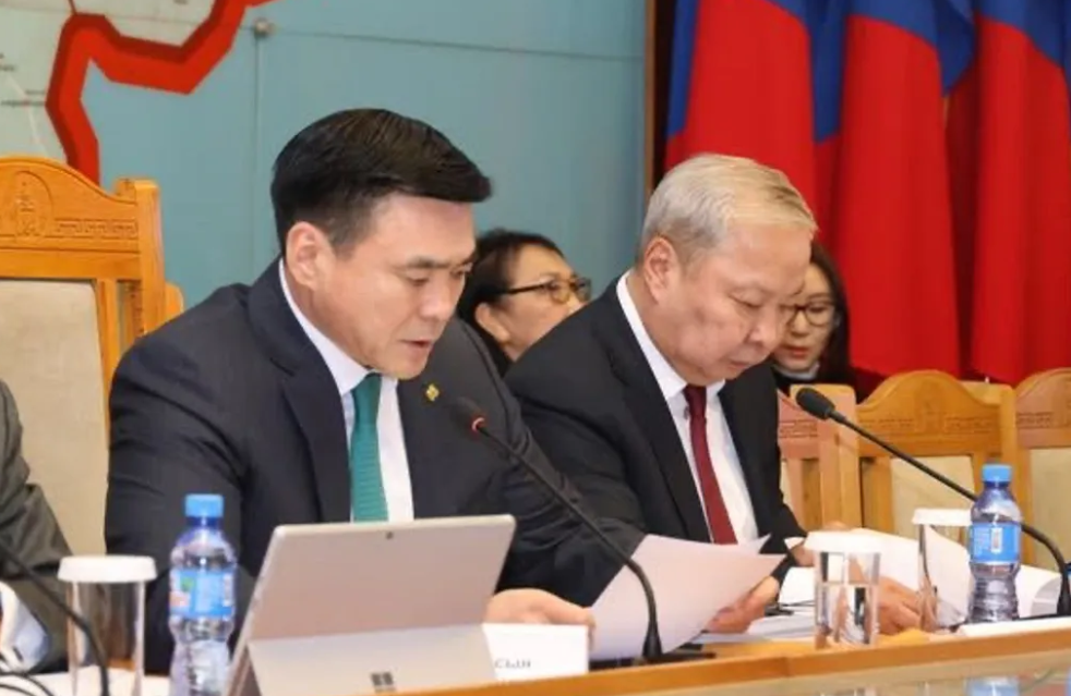 H.E. Mr. S. Amarsaikhan, Deputy Prime Minister of Mongolia, delivering remarks at the NCDRR meeting in December 2024 | NEMA, 2024