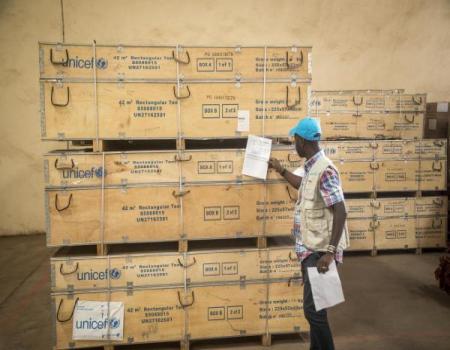 Man organising a shipment